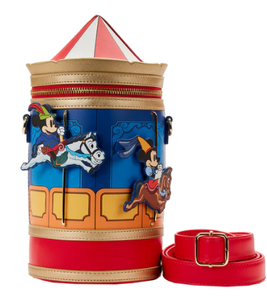 Brave Little Tailor Mickey and Minnie Mouse Carousel Crossbody Bag
